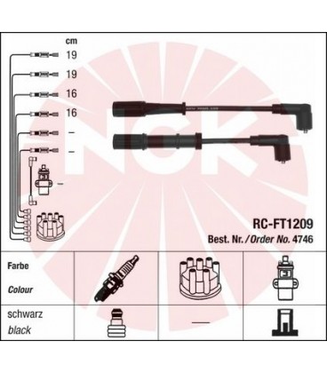 Serie Cavi Candele NGK 500 (1,2/1,4) Punto EVO/GRANDEPUNTO 1,2/1,4