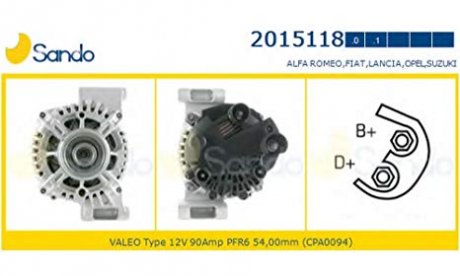 Alternatore Alfa Fiat Lancia Opel CON Motori 1,3 MJT