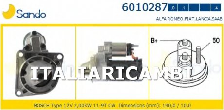 Motorino Avviamento Alfa 147 156 159 Marea Punto Stilo MOT.1,9 2,4 JTD