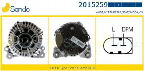 Alternatore Audi A1 A3 A4 Alhambra Altea Toledo Octavia Golf V 2,0TDI