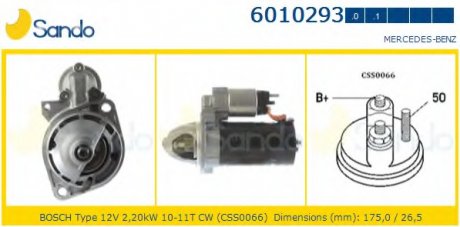 Motorino Avviamento Mercedes C/E 200 220 CDI Sprinter Viano Vito