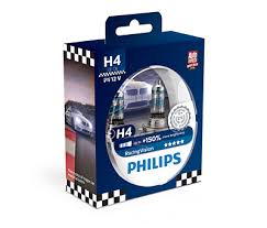 Kit Lampade (2 PEZZI) H4 Racing Vision Philips + 150%